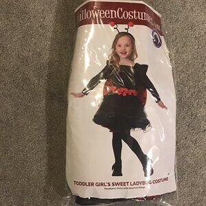 FUN.COM Toddler Girl LADYBUG Halloween Costume with Antennae Headband  Size 4T
